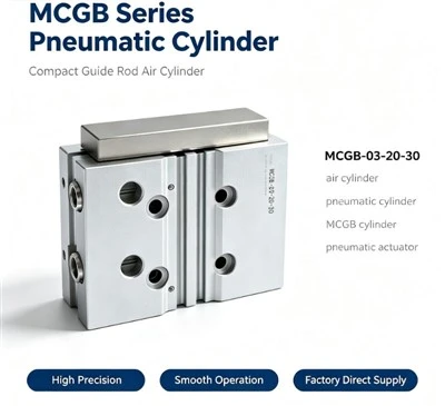 MCGB-03-32-100 Mini cilindro neumático de guía dobre